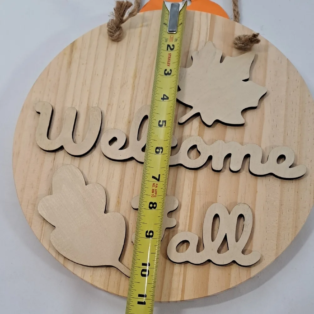 Target Wooden Welcome Fall Sign with Leaves - Natural and Cream